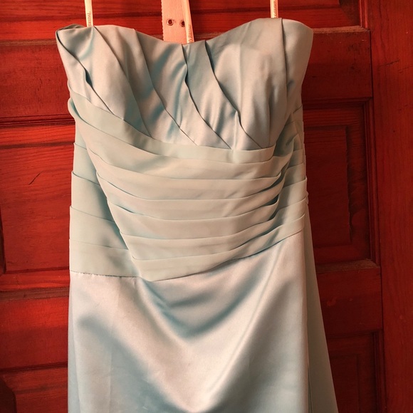 Teal David’s Bridal formal dress - Picture 2 of 7